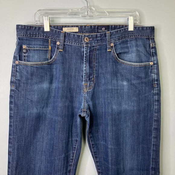 AG Adriano Goldschmied Men's Straight Jeans - Dark Blue - Picture 2 of 16